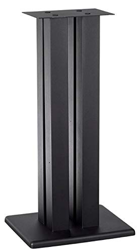 Monolith 24 Inch Speaker Stand (Each) - Black | Supports 75 lbs, Adjustable Spikes, Compatible With Bose, Polk, Sony, Yamaha, Pioneer and others