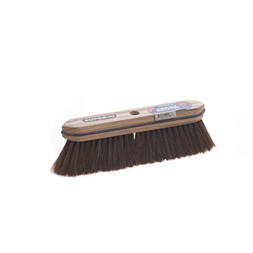 Superio Home Horsehair Broom Refill Head, Fine Premium Bristles - Heavy Duty Household Broom Easy Swiping Dust and Wisp Floors and Corners (Refill Broom Head)