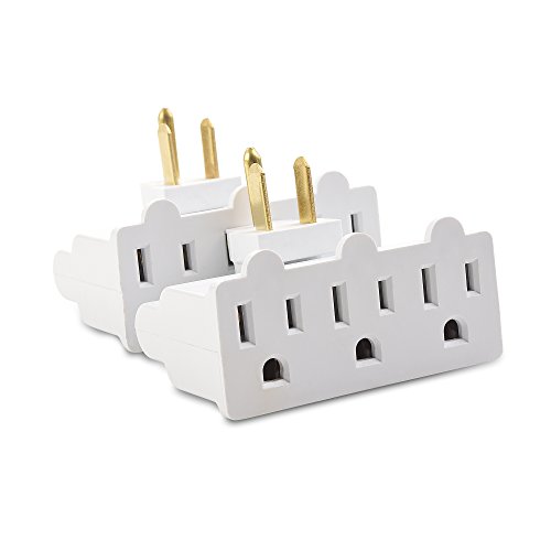 Cable Matters 2-Pack 3-Outlet Grounded 180 Degree Swivel Wall Tap