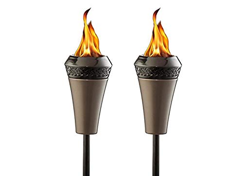 Tiki Brand 66-inch Island King Large Flame Torch Gunmetal Finish (Pack of 2)