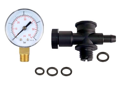 Filter Air Relief Gauge Adapter DEX2400S + Pressure Gauge ECX270861 + O-ring Set for Filter Relief Valve Stem DEX2400Z3A - Replacement combo by MyPoolYard for select Hayward Pool Filters – Made in USA