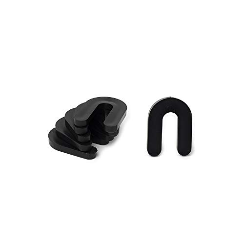 1/4' x 1-1/2' x 2' Plastic Shims Structural Horseshoe U Shaped, Tile Spacers, Black, Quantity 100 by Bridge Fasteners