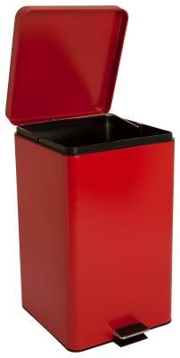 McKesson 81-35267 Entrust Waste Can, Steel, Square, 18-1/4' Height, 12-1/4' Width, 11-1/2' Length, 8 gal, Red, Square