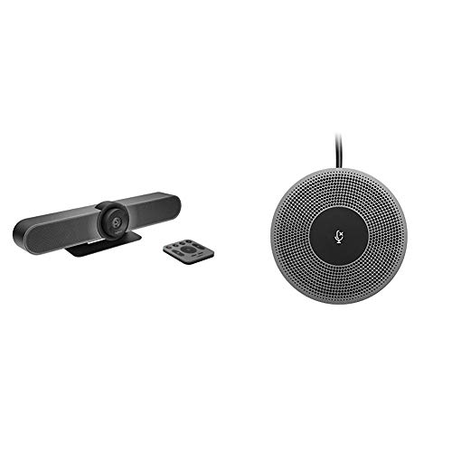 Logitech MeetUp HD Video and Audio Conferencing System for Small Meeting Rooms Bundle with Logitech Expansion Mic for MEETUP