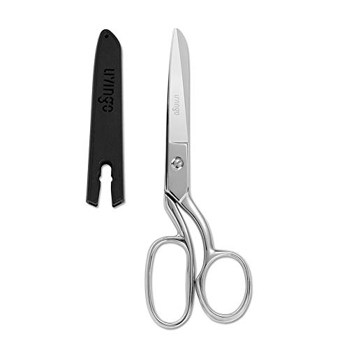 LIVINGO 8' Professional Heavy Duty Tailor Fabric Scissors, Dressmaker Sewing Classic Stainless Steel Ultra Sharp Forged Shears, Bent