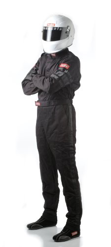 RaceQuip 110005 110 Series Large Black SFI 3.2A/1 Single Layer One-Piece Driving Suit