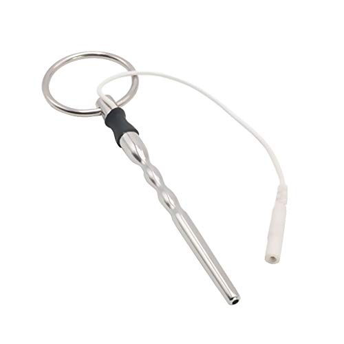 Cbguang Easy to Carry Men's Intubation Stainless Steel Plug Entertainment Tool Hollow Massager Sound Massager Catheter (Color : Silver2)