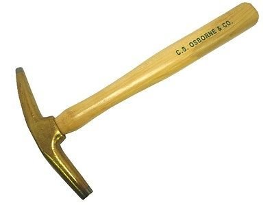 C.S. Osborne #33 Bronze Head Tack Hammer | Magnetic Tipped with Permanent Magnet | Premium Quality Steel Tipped High Industrial Quality Material | Professional Grade Tool for Upholstery Projects | 7oz