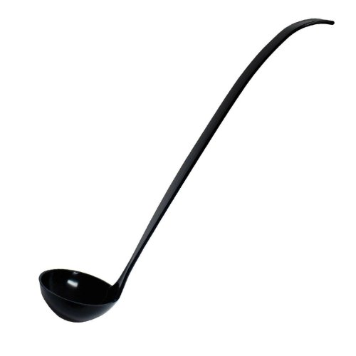 Party Essentials NW217 Plastic Ladle, 2-Ounce Capacity, Black (Case of 48)