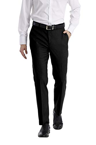 Calvin Klein Men's Slim Fit Dress Pant, Black, 33W x 34L