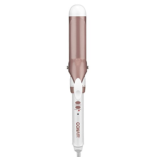 Conair Double Ceramic Curling Iron, 1.5 Inch Curling Iron, White/Rose Gold