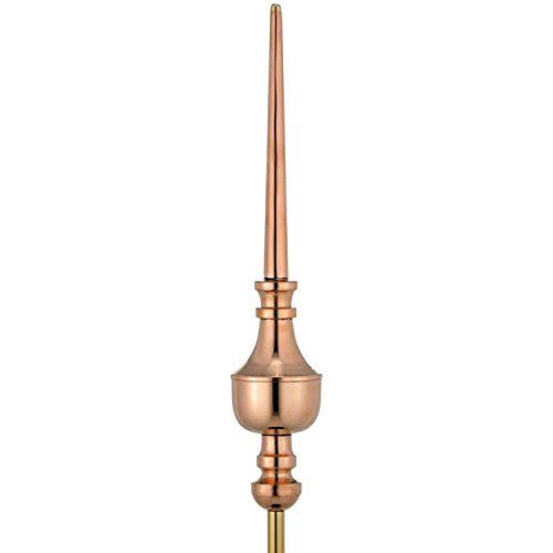 Good Directions 742 Victoria Finial, 27' w/Mount, Polished Copper