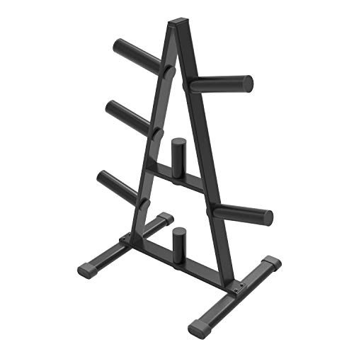 Cozy Castle Weight Plate Rack, A Frame Weight Plate Tree for 2 inch Plates for Home Gym, Olympic Weight Rack
