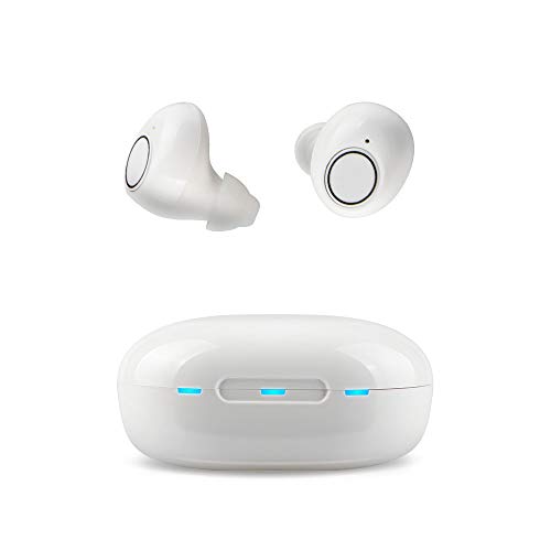 Upgrade Rechargeable Hearing Sound Amplifiers Aids with USB Portable Charging Case in The Ear Hearing Assist,Looks Like Earbuds, White