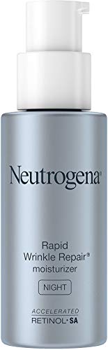 Neutrogena Rapid Wrinkle Repair Retinol Anti-Wrinkle Night Cream, Anti-Wrinkle Face & Neck Cream Moisturizer with Hyaluronic Acid, Retinol & Glycerin, 1 fl. oz