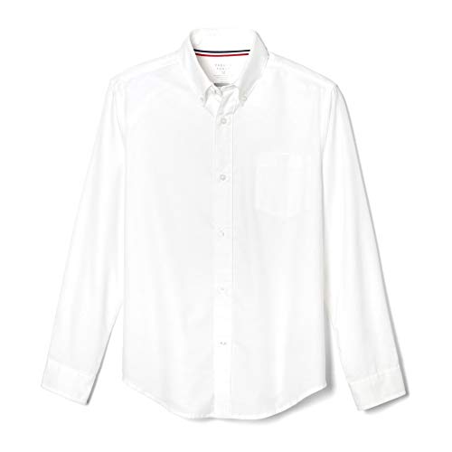 French Toast Little Boys' Long Sleeve Oxford Dress Shirt, White, 4