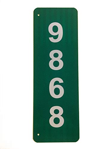 Custom Reflective Green 911 Address Aluminum Sign