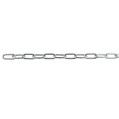 Perfection Chain Products 54144 #4 Straight Link Coil Chain, Plated Steel Zinc, 100 FT Carton