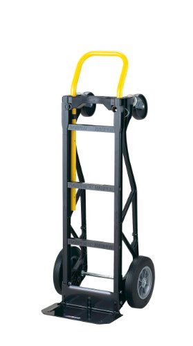 Harper Trucks 700 lb Capacity Glass Filled Nylon Convertible Hand Truck and Dolly with 10' Flat-Free Solid Rubber Wheels