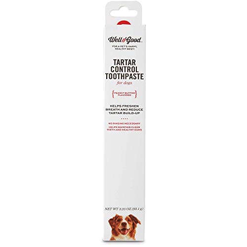 Well & Good Tartar Control Toothpaste for Dogs, Peanut Butter Flavor, 3.25 oz.