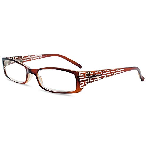 In Style Eyes Super Strength II High Magnification Reading Glasses brown 4.50