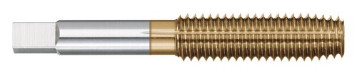 Titan TT92898 High Speed Steel Thread Forming Bottom Tap, TIN Coated, 7/16' - 14', H5 Limit, 0.323' Shank Diameter, 1-7/16' Thread Length 3-5/32' Overall Length