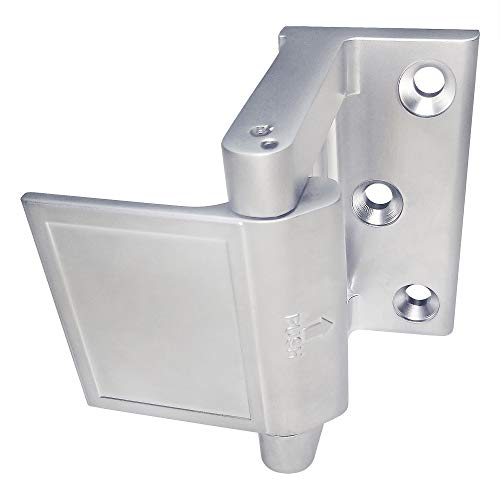 Reinforced Privacy Door Latch Home Security Door Lock - Hotel Grade Swinging Front Door Lock (1, Brushed Nickel)