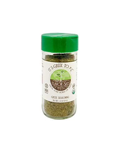 FLAVOR SEED - It's Greek To Me Organic Greek Seasoning|Keto, Paleo, Whole 30 approved, Non-GMO, Gluten Free|Use on Steak, Chicken, Fish, Lamb, Vegetables, Kabobs|Salad Dressing