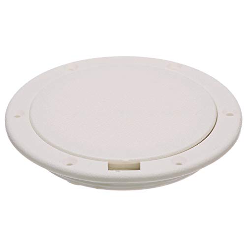 Seachoice 39561 Pry-Up Deck Plate – White – Watertight – Diameter Hole, 8-1/2 Inch