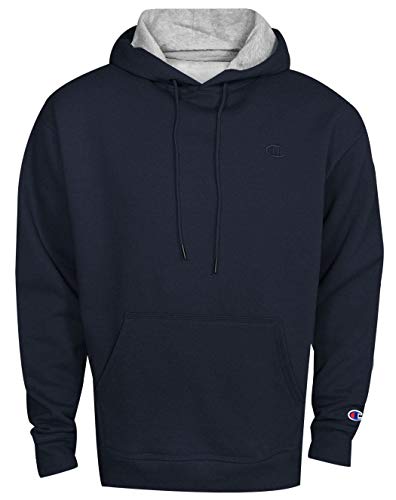 Champion Men's Powerblend Pullover Hoodie, Navy, Large