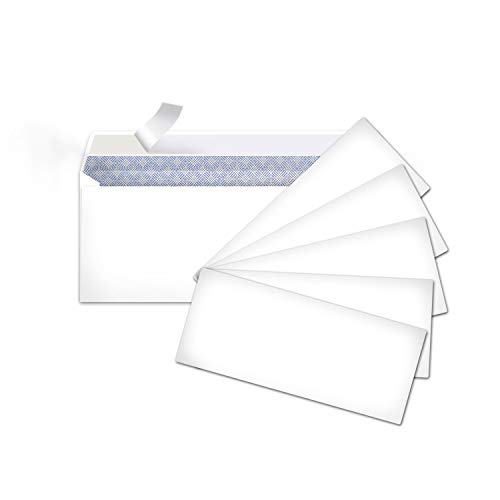 AmazonBasics #10 Security-Tinted Envelopes with Peel & Seal, White, 500-Pack
