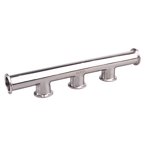 DERNORD Tri Clamp 1.5 inch x 3 Port Manifold Stainless Steel 304 Sanitary Fitting