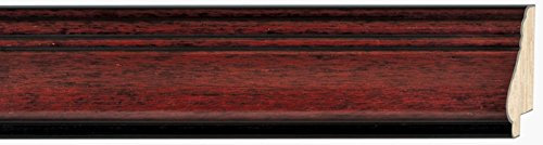 Picture Frame Moulding (Wood) 18ft Bundle - Traditional Mahogany Finish - 2.375' Width - 1/2' Rabbet Depth