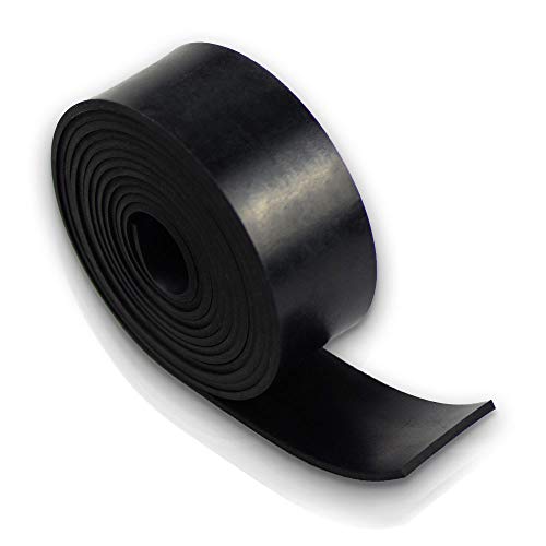 Neoprene Rubber Strips 1/8 (.125)' Thick X 2' Wide X 10'Long, Solid Rubber Rolls Use for Gaskets DIY Material, Supports, Leveling, Sealing, Bumpers, Protection, Abrasion, Flooring, Black