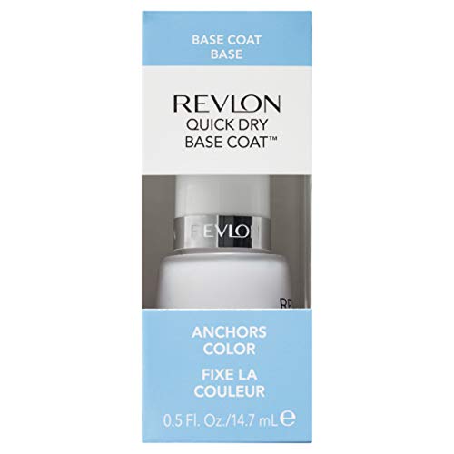 Revlon Quick Dry Base Coat for Chip Free Long Lasting Nail Polish Color, 0.5 oz