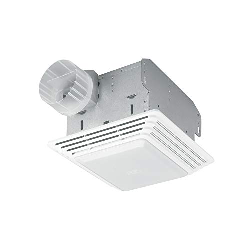 Broan-NuTone HD80L Heavy Duty Ventilation Fan Combo for Bathroom and Home, 100-Watt Incandescent Light, 80 CFM, White