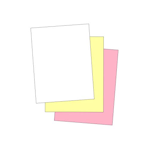 'Plain' Collated Color Paper (Not Carbonless) for Laser and Ink Jet Printers (Pack of 500 Sheets 3 Part)