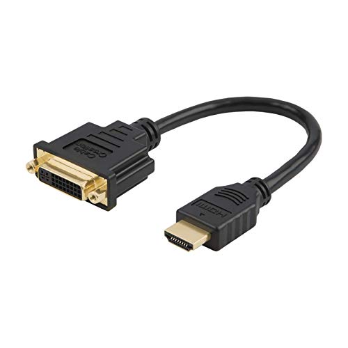 HDMI to DVI Cable, CableCreation Bi-Directional HDMI Male to DVI(24+5) Female Adapter, 1080P DVI to HDMI Conveter, 3D, 0.15M Black Compatible with HDTV,PS3,PS4,DVD,Nintendo Switch