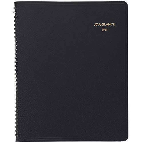 2021 Monthly Planner by AT-A-GLANCE, 9' x 11', Large, 15 Months, Black (7026005)