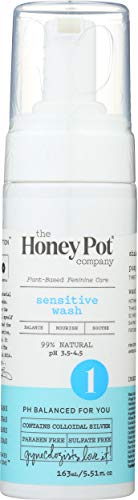 The Honey Pot Company Sensitive Wash | Herbal Infused Feminine Hygiene Natural Wash for Sensitive Skin Types | PH Balanced Plant Based Wash Free from Parabens and Sulfates | 5.51 Fl Oz