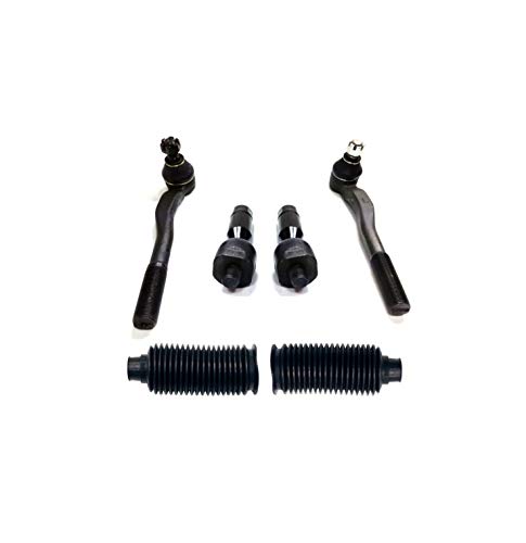 6 Pc Front Steering Kit for Toyota 4Runner 1996-2002 Outer Inner Tie Rod Ends Rack & Pinion Bellow Boots
