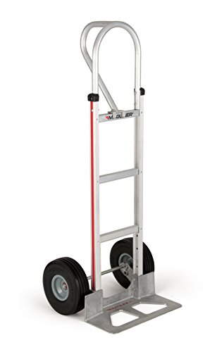 Magliner HMK15AUAC Aluminum Hand Truck, Vertical Loop Handle, 18' x 7-1/2' Aluminum Diecast Nose Plate, 500 lb Capacity