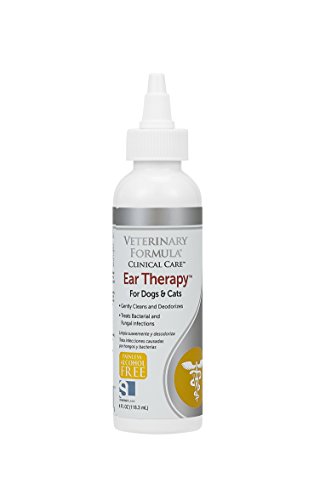 Veterinary Formula Clinical Care Ear Therapy, 4 oz. – Medicated Formula Treats Bacterial, Fungal and Yeast Infections in Dogs and Cats – Cleans, Disinfects and Deodorizes