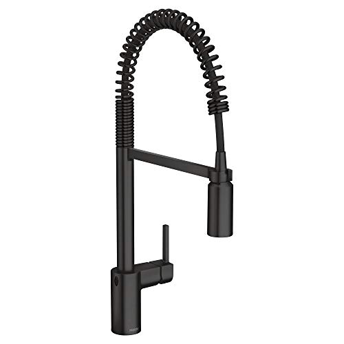 Moen 5923EWBL Align Motionsense Wave Sensor Touchless One-Handle High Arc Spring Pre-Rinse Pulldown Kitchen Faucet, Matte Black