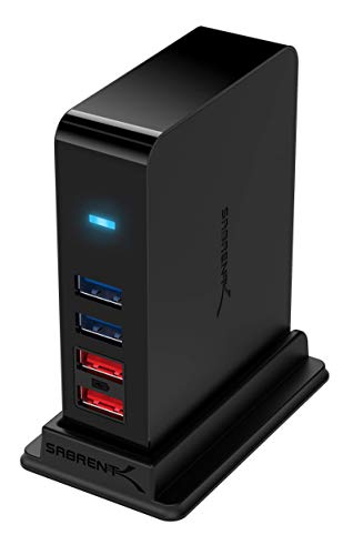 Sabrent 7 Port USB 3.0 HUB + 2 Charging Ports with 12V/4A Power Adapter [Black] (HB-U930)