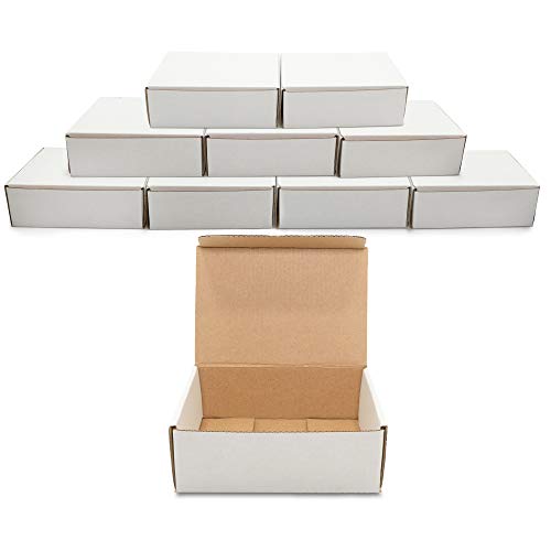 SAI Premium White Corrugated Box Mailer (10-Pack)/ Literature Mailer/Premium Shipping Boxes/Great Gift Box (6X4X2)