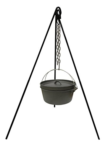 Stansport Cast Iron Camping Tripod for Outdoor Campfire Cooking