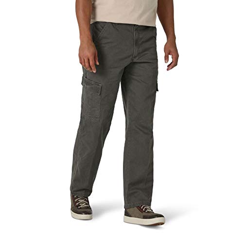 Wrangler Authentics Men's Classic Twill Relaxed Fit Cargo Pant, Olive Drab, 36W x 30L