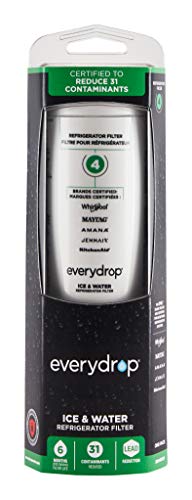 EveryDrop by Whirlpool Refrigerator Water Filter 4, EDR4RXD1 (Pack of 1)