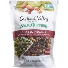 Orchard Valley Harvest Salad Toppers Glazed Pecan 24 oz Resealable bag